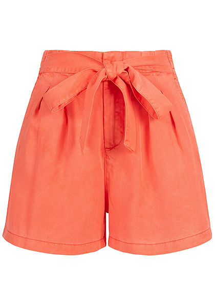 Vero Moda Damen Belted Loose Summer Denim Shorts 2-Pockets emberglow orange - Art.-Nr.: 19072724