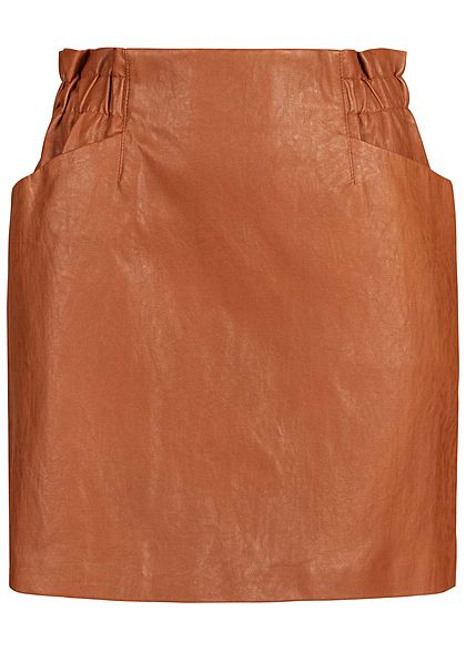ONLY Damen Faux Leather Skirt 2-Pockets ginger bread braun - Art.-Nr.: 19072825