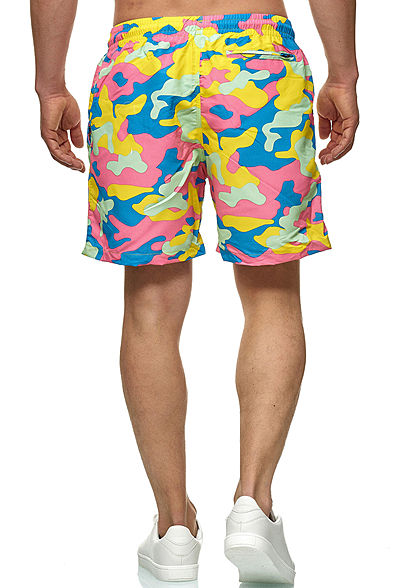 Urban Classics Herren Camo Swim Shorts 2-Pockets Tunnelzug multicolor