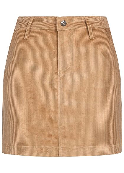 ONLY Damen High-Waist Mini Cord Skirt 2-Pockets tigers eye hell braun - Art.-Nr.: 19083353