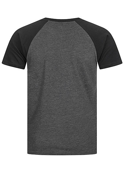 Urban Classics Heren 2-Tone Raglan T-Shirt charcoal grijs zwart