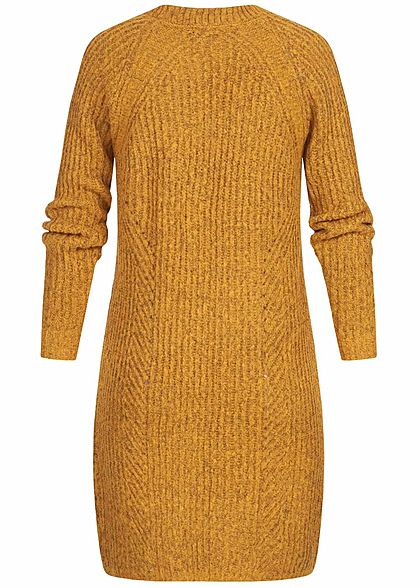 ONLY Damen NOOS Grobstrick Cardigan 2-Pockets golden glow gelb