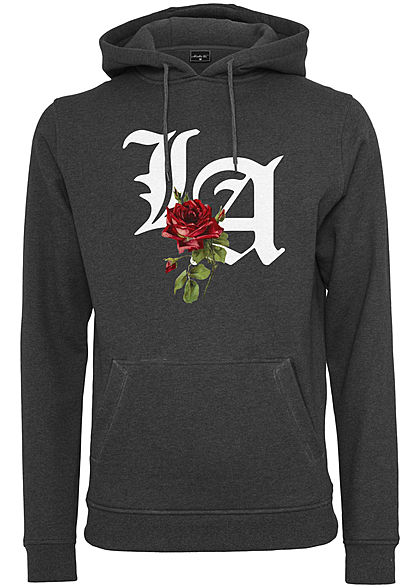 Mister Tee TB Herren Hoodie LA Rose Print charcoal grau