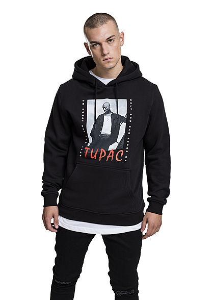 Mister Tee TB Herren Hoodie 2Pac Print schwarz