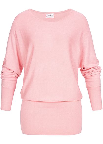Seventyseven Lifestyle Damen Long Soft Sweater hell rosa