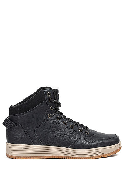 Urban Classics Heren Schoen High Top Winter Sneaker zwart
