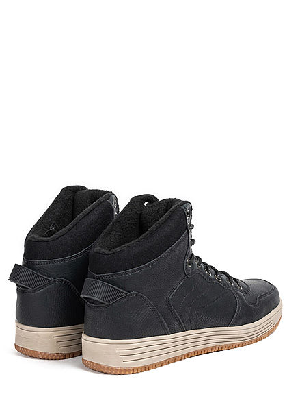 Urban Classics Heren Schoen High Top Winter Sneaker zwart