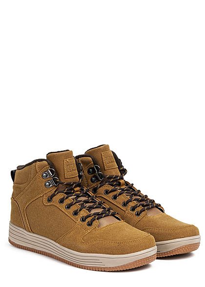 Urban Classics Heren Shoe High Top Winter Sneaker honey bruin