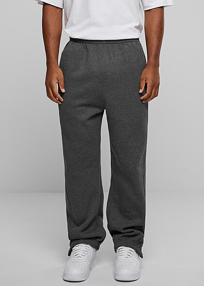 Urban Classics Heren Basic Sweatpants met 3-Zakken donkergrijs