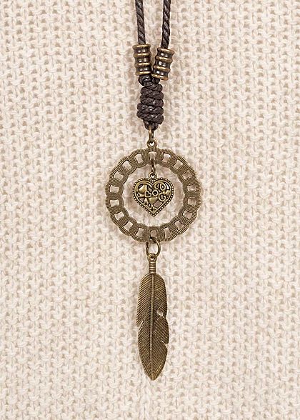 Styleboom Fashion Dames Gebreide trui met vleermuismouwen incl. ketting beige