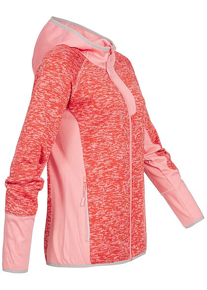 Seventyseven Lifestyle Damen Regatta Zip Hoodie 2-Pockets rosa melange