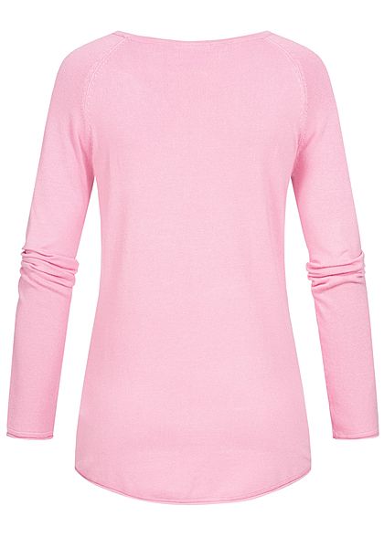 Seventyseven Lifestyle Damen Soft Touch Pullover rosa