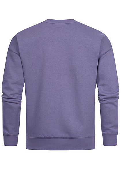 Stitch & Soul Herren Colorblock Sweater viola lila mint grün weiss