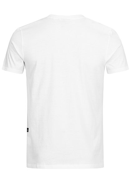 Hailys Herren T-Shirt Raw & Denim Print weiss rot schwarz