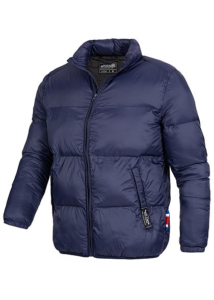 Hailys Herren Nylon Winter Steppjacke 2-Pockets navy blau