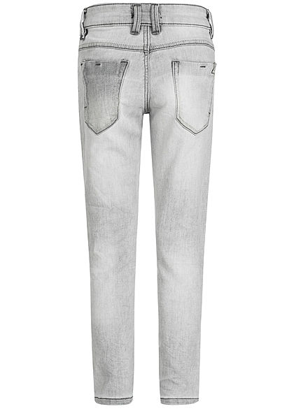 Hailys Kids Jungen Jeans 5-Pockets Destroy Look hell grau denim