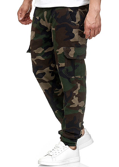 Seventyseven Lifestyle TB Herren Cargo Jogging Hose wood camouflage