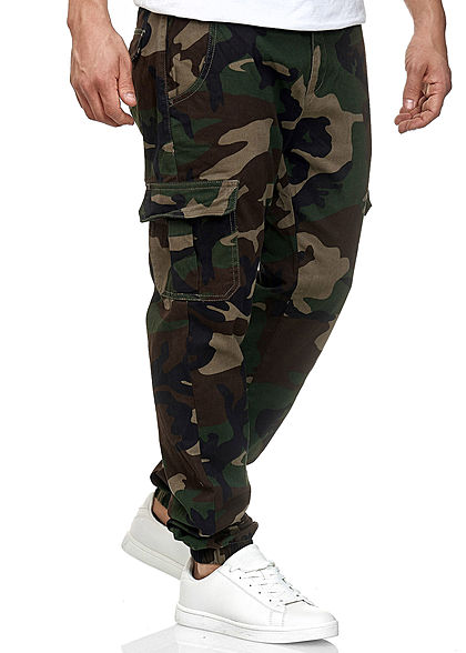Seventyseven Lifestyle TB Herren Cargo Jogging Hose wood camouflage