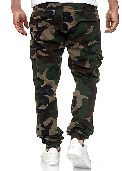 Seventyseven Lifestyle TB Herren Cargo Jogging Hose wood camouflage