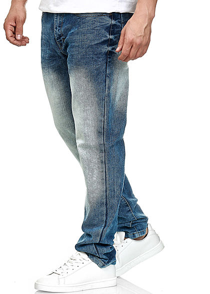Southpole Heren Basic Skinny Fit Stretch Jeans Broek 5-Pockets mid sand blauw