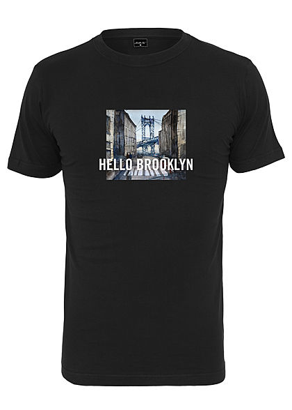 Mister Tee TB Herren T-Shirt Hello Brooklyn Print schwarz