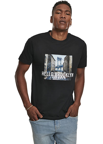 Mister Tee TB Herren T-Shirt Hello Brooklyn Print schwarz