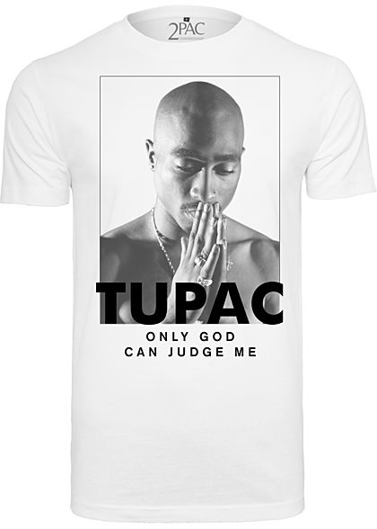 Mister Tee TB Herren T-Shirt 2Pac Prayer Print weiss