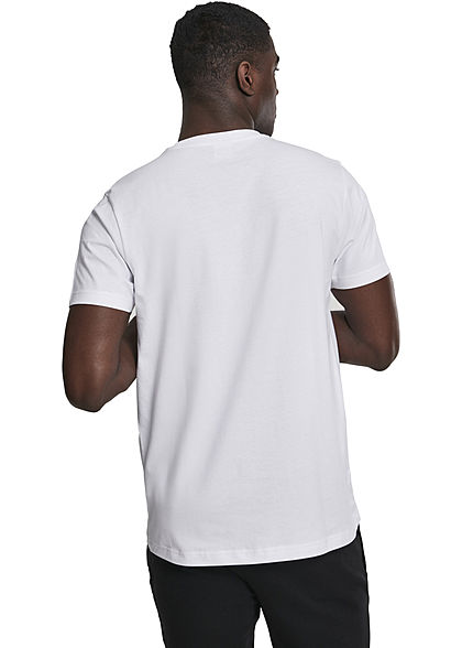 Urban Classics Herren Basic T-Shirt mit Rundhals weiss