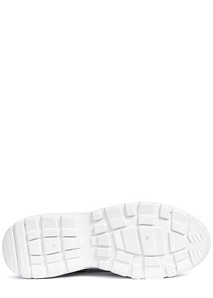 Zabaione Damen Schuh Chunky Sneaker Metallic Optik hell grau silber