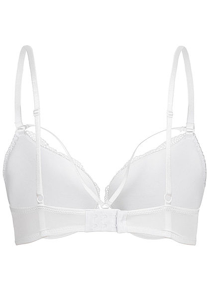 Seventyseven Lingerie Damen Super Push-Up BH mit Spitzen Detail weiss