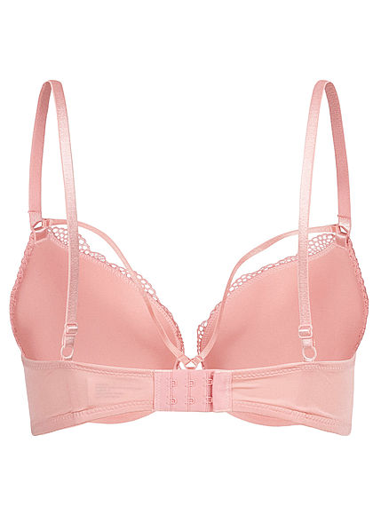 Seventyseven Lingerie Damen Super Push-Up BH mit Spitzen Detail hell rosa