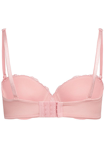 Seventyseven Lingerie Damen Balconette BH mit Spitzen Detail hell rosa