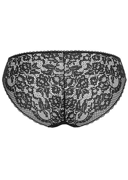 Seventyseven Lingerie Damen 2er-Set Spitzen Hipster Mini Slips schwarz