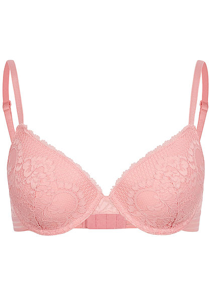 Seventyseven Lingerie Damen BH mit leichter Wattierung mit Spitzen Detail hell rosa