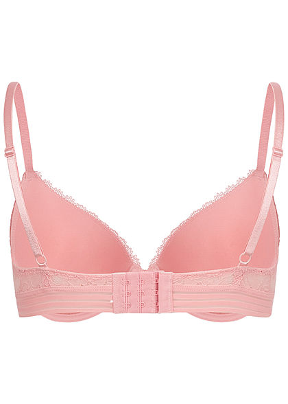 Seventyseven Lingerie Damen BH mit leichter Wattierung mit Spitzen Detail hell rosa