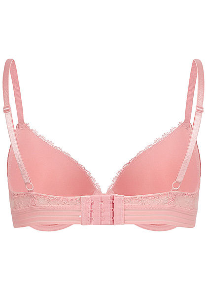 Seventyseven Lingerie Damen BH mit leichter Wattierung mit Spitzen Detail hell rosa