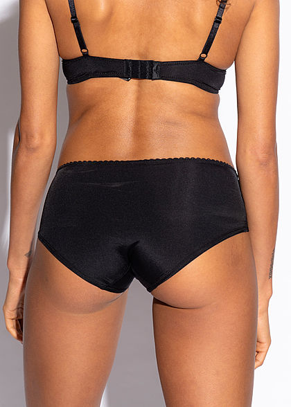 Seventyseven Lingerie Damen 2er-Set Spitzen Hipster Slips schwarz