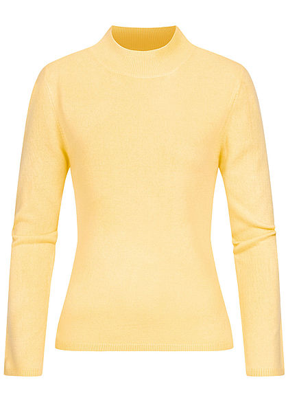 ONLY Damen High-Neck Pullover pineapple slice gelb