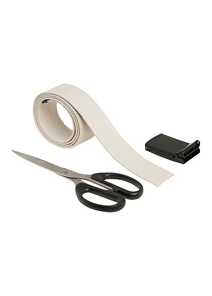 Urban Classics Canvas Gürtel mit Metall-Schnalle sand beige schwarz