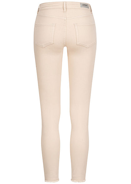 ONLY Dames NOOS Skinny Ankle Jeans 5-Pockets Mid-Waist ecru beige
