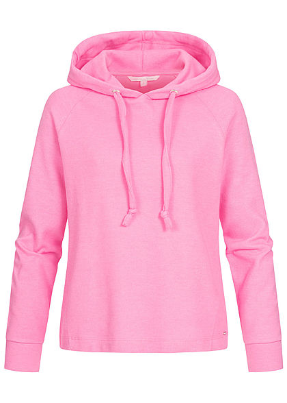 TOM TAILOR Damen Soft-Touch Struktur Hoodie Kapuze wild orchid pink