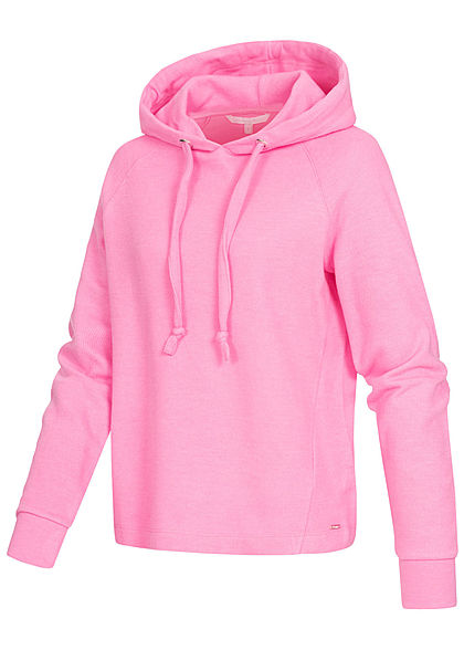 TOM TAILOR Damen Soft-Touch Struktur Hoodie Kapuze wild orchid pink