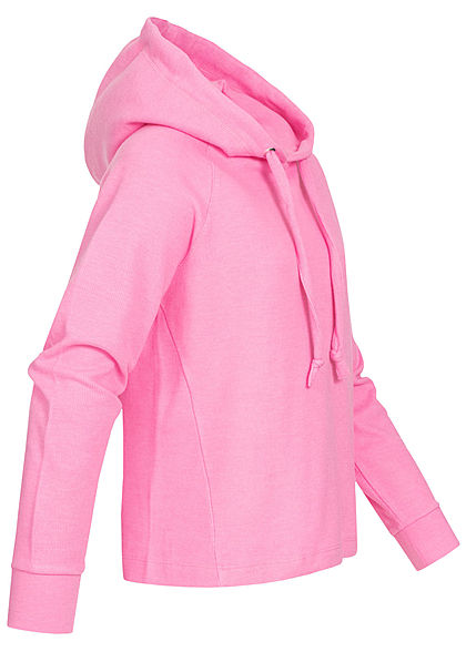 TOM TAILOR Damen Soft-Touch Struktur Hoodie Kapuze wild orchid pink