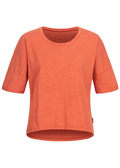 ONLY Damen Oversize T-Shirt1 Denim Look hot sauce braun - Art.-Nr.: 20020383