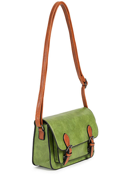 Styleboom Fashion Damen Kunstleder Mini Handtasche 23x15cm grün - Art.-Nr.: 20020438