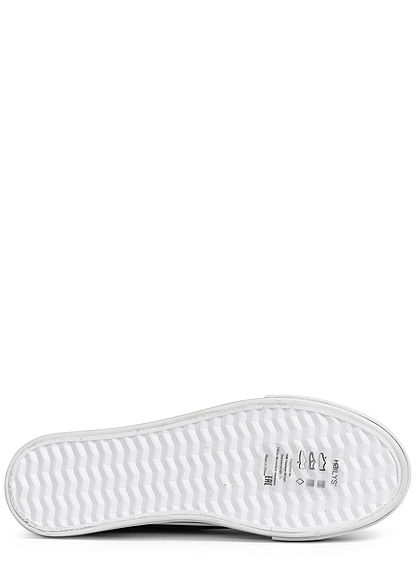 Hailys Damen Schuh Canvas Sneaker hohe Sohle 4cm schwarz