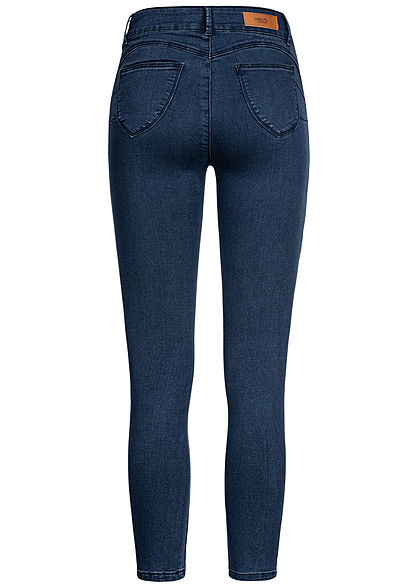 Hailys Damen High-Waist Pushup Skinny Jeans 5-Pockets duel blau denim