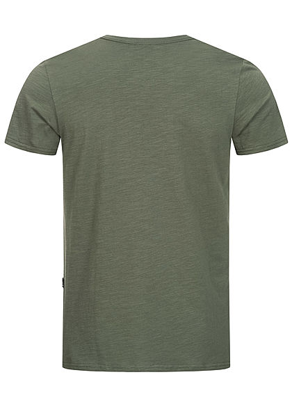 Hailys Herren T-Shirt mit Brusttasche khaki grün