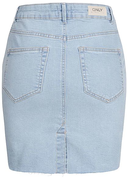 ONLY Damen Jeans Rock 5-Pockets hell blau denim
