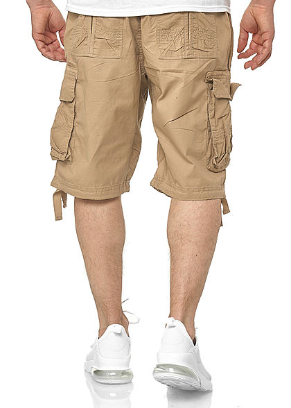 Southpole Heren Cargo Jogger Shorts 6-Pockets deep khaki